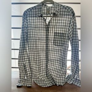 J.Crew men’s gray and white gingham button down